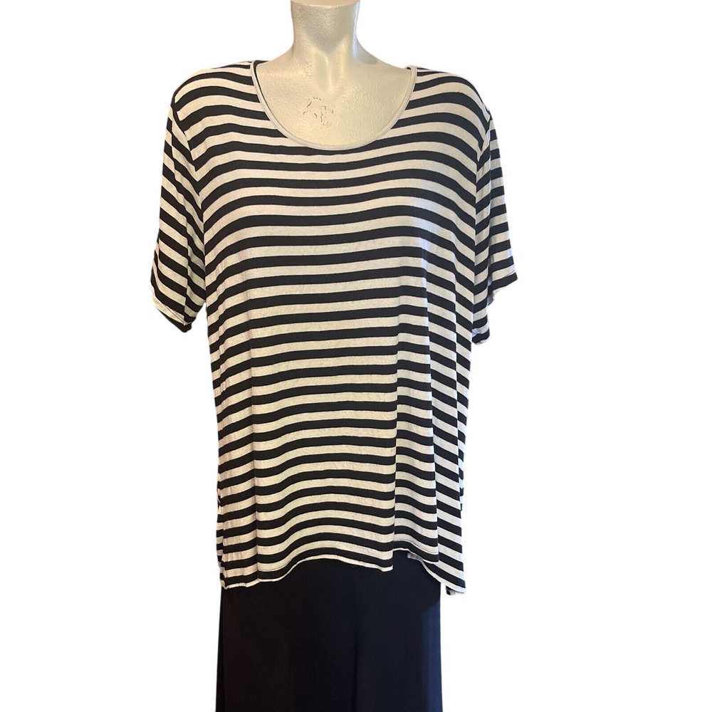 Womens Avenue striped blouse with lace accent size‎ 18/20